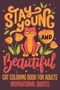 Cat coloring book for adults inspirational quotes