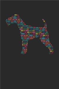 Terrier Notebook 'Word Cloud' - Gift for Terrier Lovers - Terrier Journal