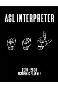 ASL Interpreter 2019 - 2020 Academic Planner