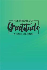 Daily Gratitude Journal 'Turquoise Gradient' - Five Minutes of Gratitude Diary - Happier Life Gratitude Notebook - Positivity Diary