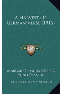 A Harvest of German Verse (1916)
