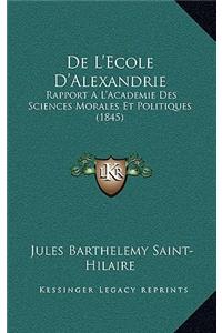De L'Ecole D'Alexandrie