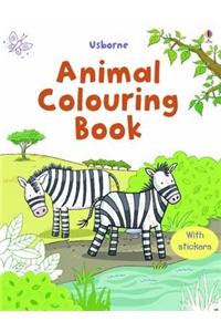 Animal Colouring Book with Stickers