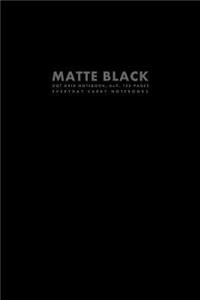 Matte Black Dot Grid Notebook, 6x9, 100 Pages