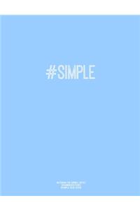 Notebook for Cornell Notes, 120 Numbered Pages, #SIMPLE, Blue Cover