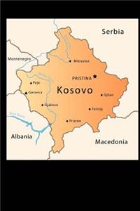 Map of Kosovo Journal: 150 Page Lined Notebook/Diary