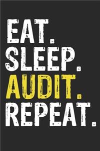 Eat Sleep Audit Repeat Funny Cool Gift for Audit Lovers Notebook A beautiful
