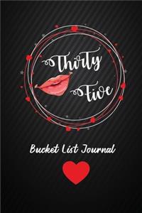 Thirty Five Bucket List Journal