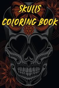 Skulls Coloring Book