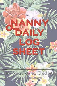 Nanny daily log sheet