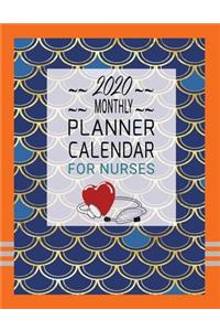 2020 Monthly Planner Calendar For Nurses