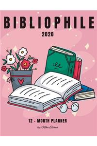 Bibliophile 2020 12-Month Planner: 2020 Pink Dated Planner, Daily and Monthly Planner, 2020 Daily Planner with Notes, Goals, Reading Logs and Reviews