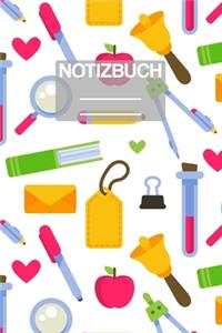 Notizbuch A5 Muster Schulsachen Grundschule