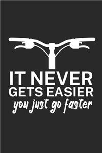 It never gets easier you just go faster