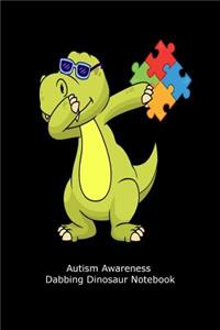 Autism Awareness Dabbing Dinosaur Notebook