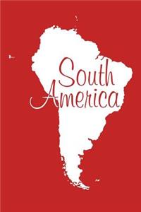 South America - Red 101 - Lined Notebook with Margins - 6x9