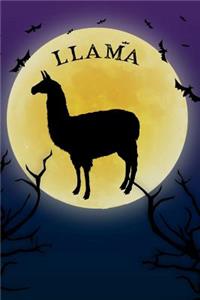 Llama Notebook Halloween Journal