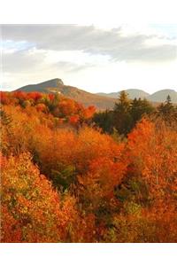 Fall School Composition Book Beautiful Mountain Scene 130 Pages