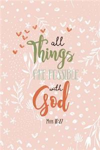 All Things Are Possible with God Mark 10