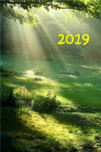 2019 Weekly Planner Inspirational Religious Heaven's Rays 134 Pages