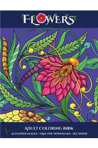 Adult Coloring Book (Flowers)
