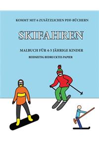 Malbuch für 4-5 jährige Kinder (Skifahren)