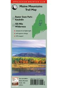 AMC Maine Mountains Trail Maps 1-2: Baxter State Park-Katahdin and 100-Mile Wilderness