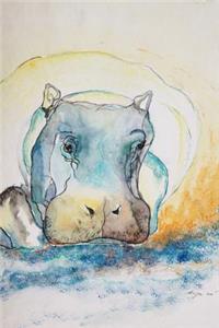 Sketch of a Hippo - Lined Notebook