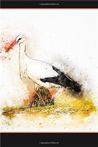 Standing Stork - Lined Notebook with Margins