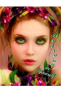 Believe in Yourself: Discreet Internet Password Organizer, Large Print Book, 8 1/2