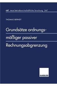 Grundsätze ordnungsmäßiger passiver Rechnungsabgrenzung