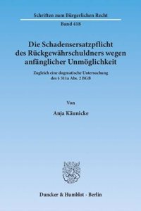 Die Schadensersatzpflicht Des Ruckgewahrschuldners Wegen Anfanglicher Unmoglichkeit