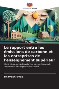 rapport entre les émissions de carbone et les entreprises de l'enseignement supérieur