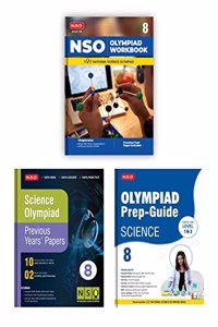 MTG National Science Olympiad (NSO) Workbook, Prep-Guide & Previous Years Papers with Self Test Paper Class 8 - SOF Olympiad Books For 2023-24 Exam (Set of 3 Books)