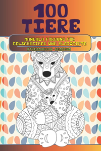 Mandala Färbung für Gelschreiber und Bleistifte - Stressabbau-Designs - 100 Tiere