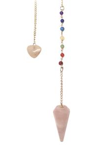 Premium Rose Quartz Chakra Pendulum