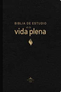 Rvr60, Biblia de Estudio de la Vida Plena, Edición Clásica, Piel Fabricada, Negro, Con Índice, Palabras de Jesús En Rojo, Comfort Print