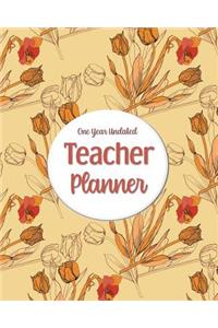 One Year Undated Teacher Planner