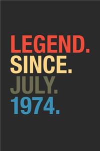 Legend Since July 1974