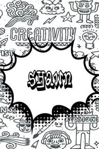 Shawn: Blank Comic Book Doodle Story Telling Journal Notebook 120 Pages 6x9