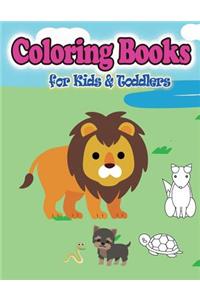 Coloring Books for Kids & Toddlers: 45 Cute Animals Coloring, Children Books for Kids Ages 2-4&#65292;Boys, Girls, Fun Early Learning, Toddler Coloring Book