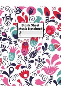 Blank Sheet Music Notebook
