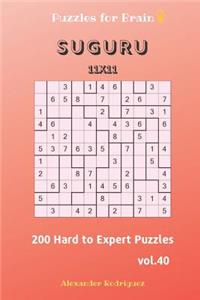 Puzzles for Brain - Suguru 200 Hard to Expert Puzzles 11x11 vol.40