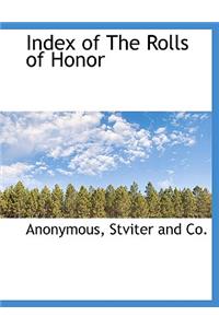 Index of the Rolls of Honor