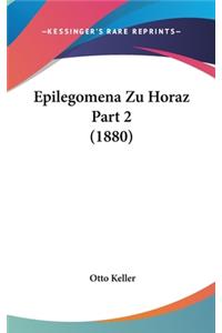 Epilegomena Zu Horaz Part 2 (1880)