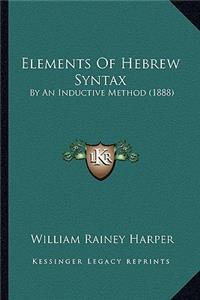 Elements of Hebrew Syntax