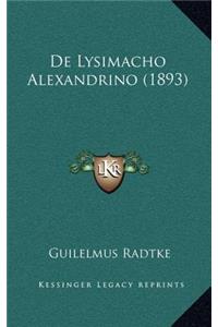 De Lysimacho Alexandrino (1893)