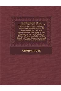 Reauthorization of the Administrative Conference of the United States