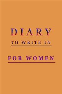 Diary To Write In For Women