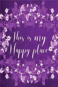 Chalkboard Journal - This Is My Happy Place (Purple)